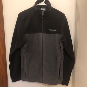 Grey and Black Columbia fleece jacket, size small